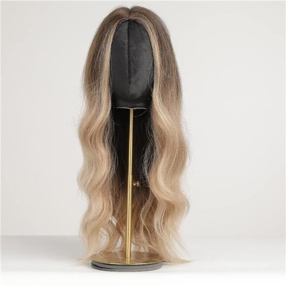 Wigs for Women Layered Synthetic Hair Wig with Highlight - Brown to Blonde
